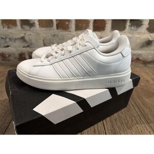 adidas women Grand Court 2.0 Shoes Sz 6 White New In Box Fresh
